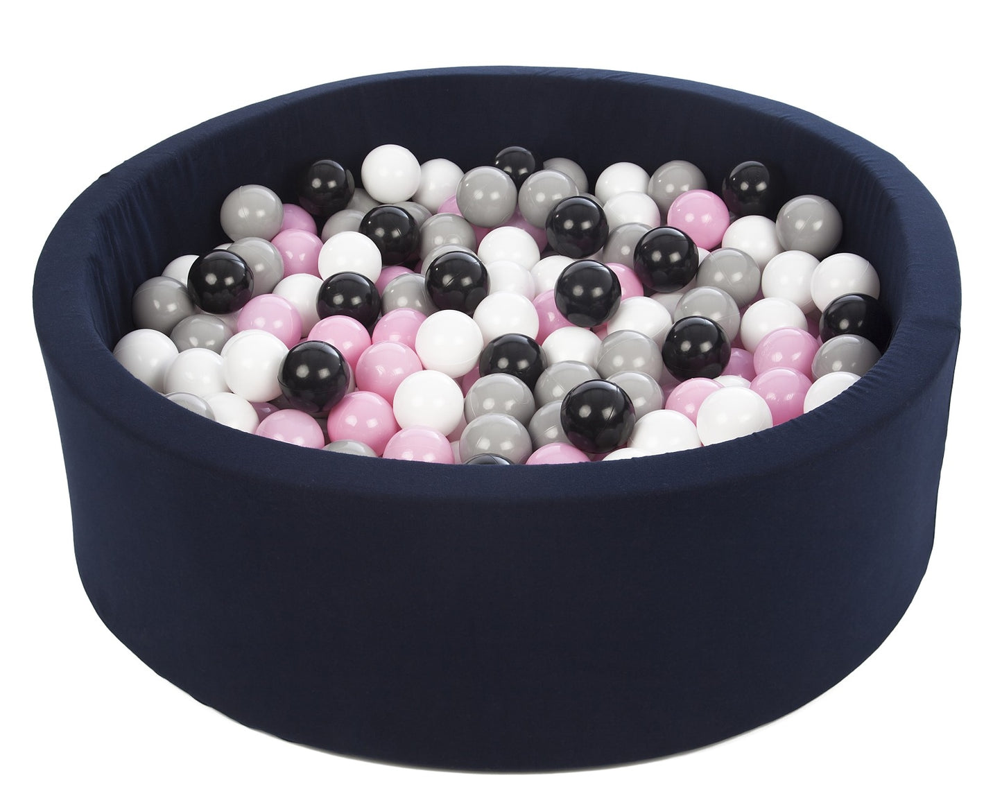 Velinda Soft Jersey Ball Pit with 300 Balls - Navy Blue, Baby & Kids Play Gift, 80cm