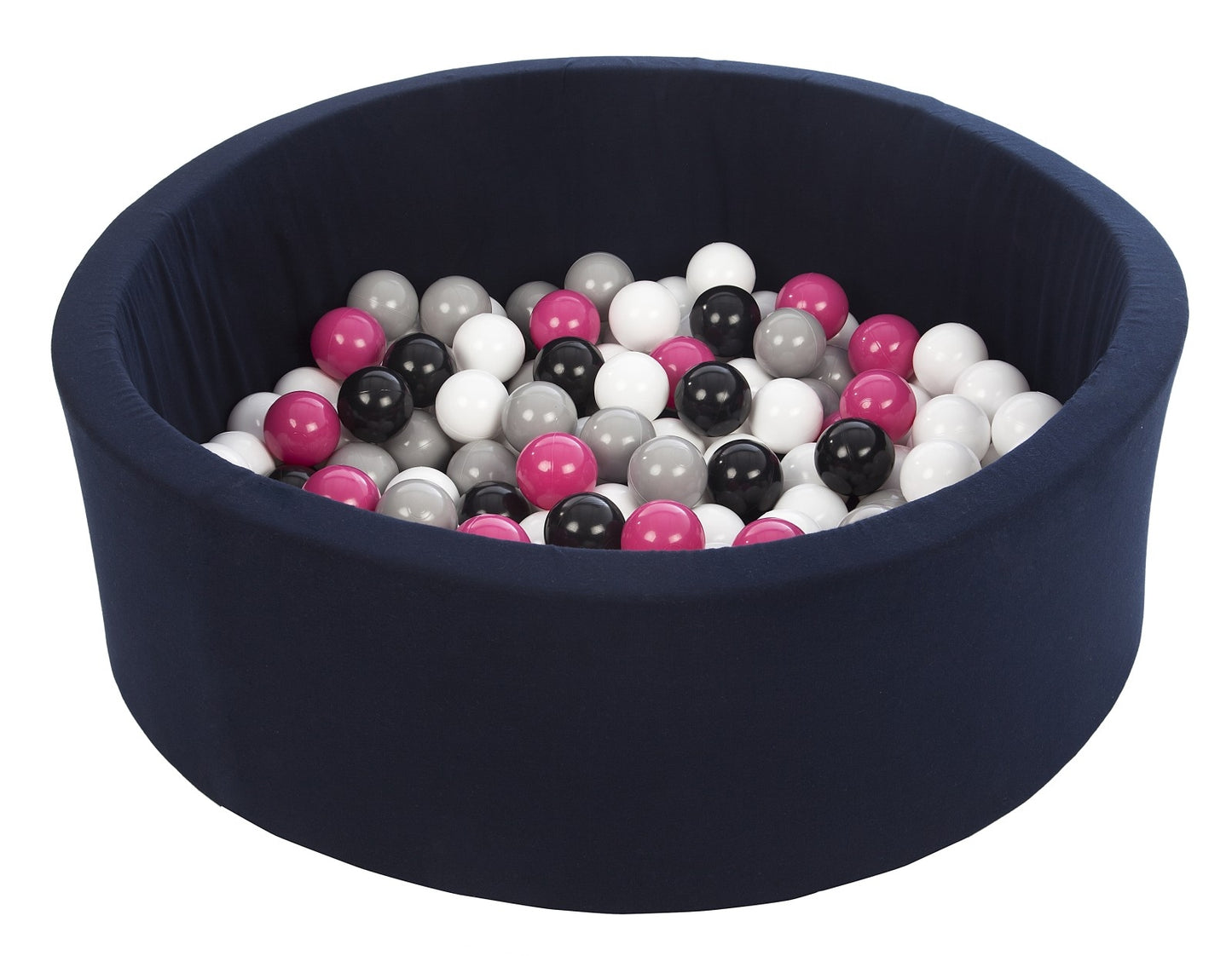 Velinda Soft Jersey Ball Pit with 150 Balls - Navy Blue - Baby & Kids Play Toy