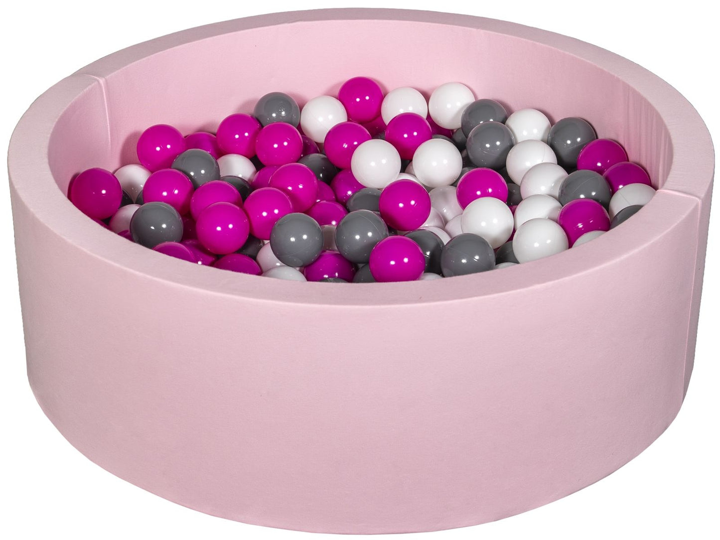 Velinda Soft Jersey Ball Pit with 300 Balls - Pink, Baby & Kids Play Gift, 80cm