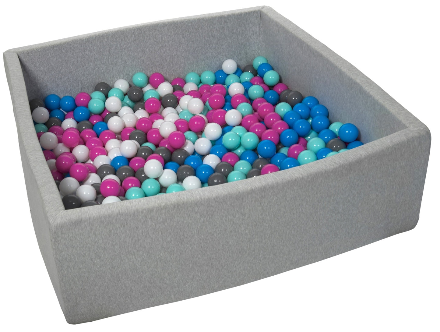 Velinda Soft Jersey Ball Pit with 600 Balls - 110x110cm, Baby & Kids Play Gift