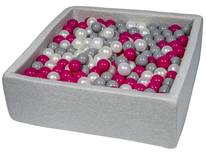 Velinda Soft Jersey Ball Pit with 450 Balls - 90x90cm, Baby & Kids Play Gift