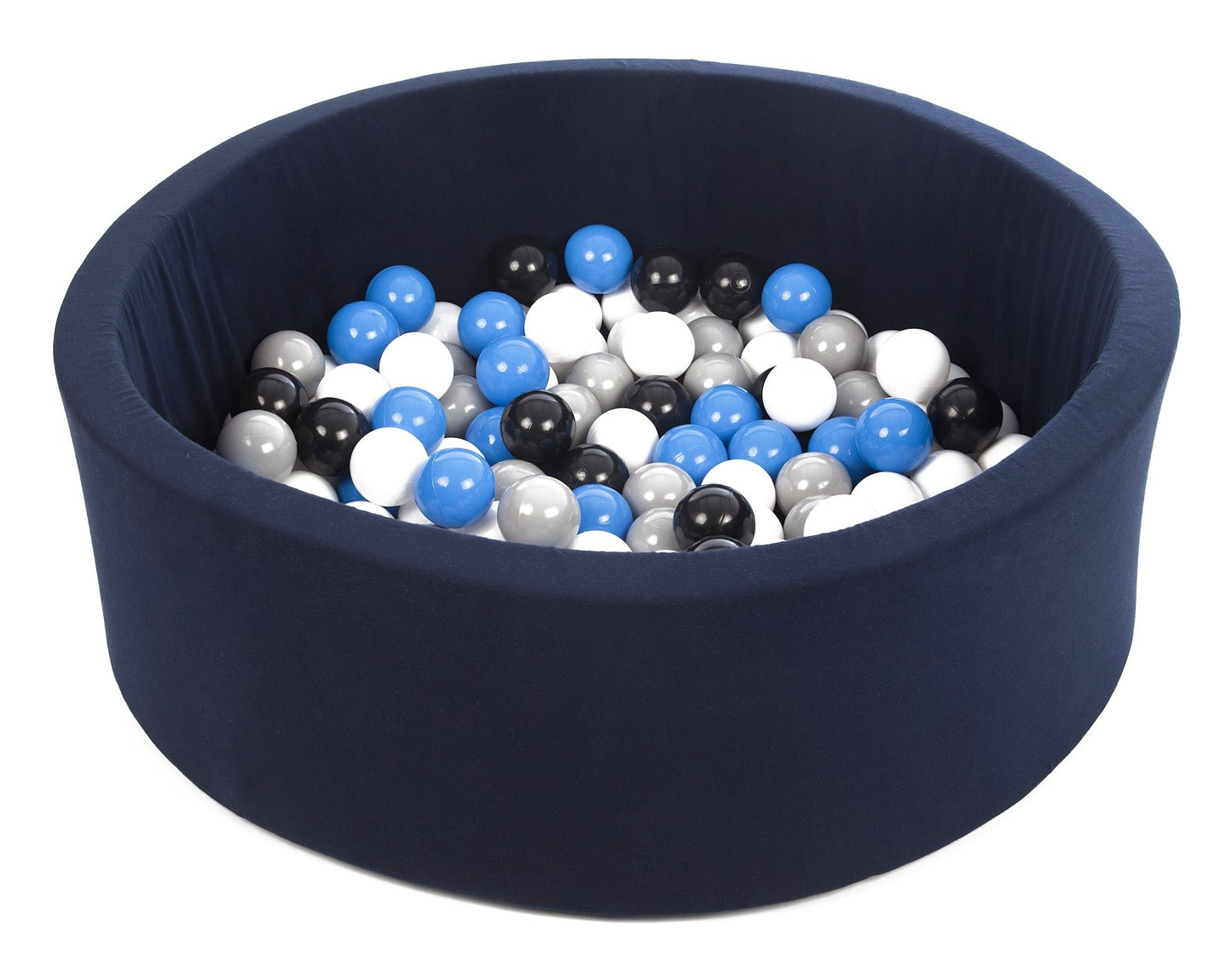 Velinda Soft Jersey Ball Pit with 150 Balls - Navy Blue - Baby & Kids Play Toy