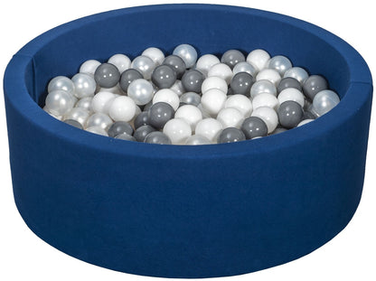 Velinda Soft Jersey Ball Pit with 300 Balls - Navy Blue, Baby & Kids Play Gift, 80cm