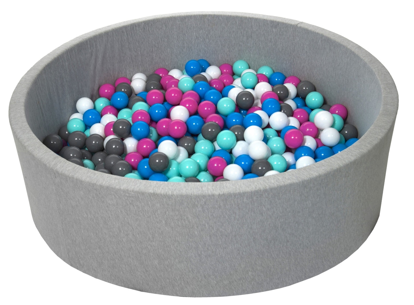 Velinda Soft Jersey Ball Pit with 600 Balls - 125cm Diameter, Baby & Kids Play Gift