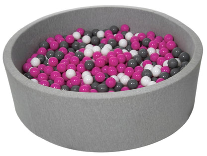 Velinda Soft Jersey Ball Pit with 900 Balls - 125cm Diameter, Baby & Kids Play Gift