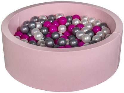 Velinda Soft Jersey Ball Pit with 200 Balls - Pink, Baby & Kids Play Gift, 90cm