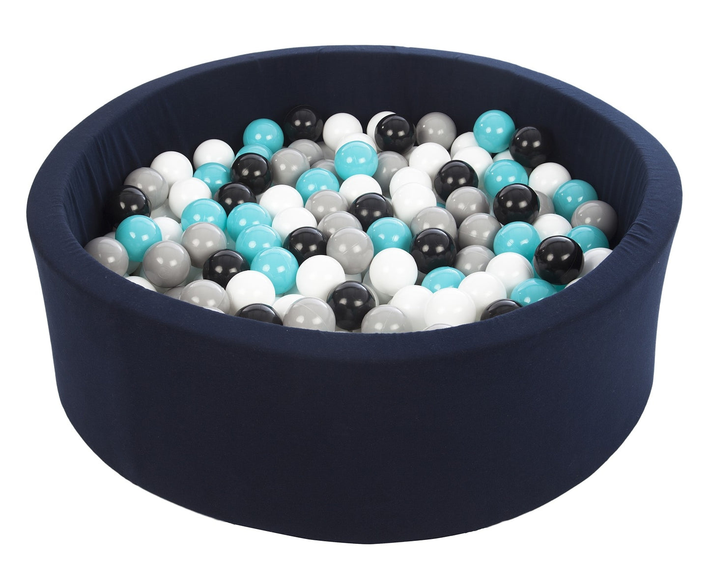 Velinda Soft Jersey Ball Pit with 300 Balls - Navy Blue, Baby & Kids Play Gift, 80cm