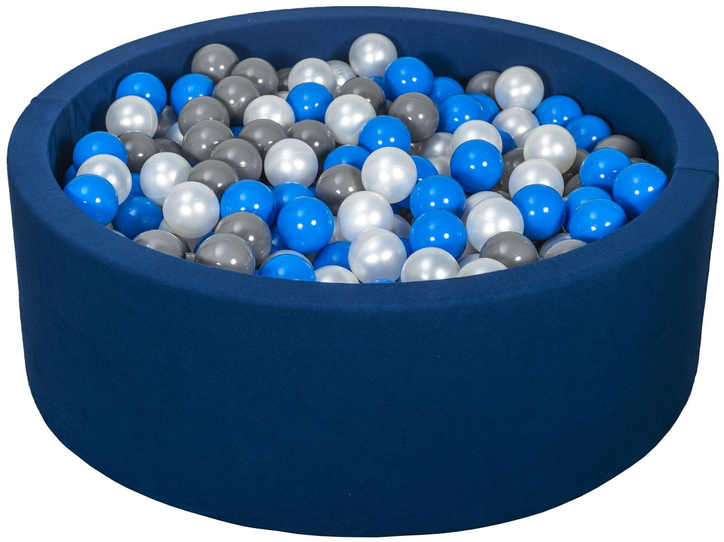 Velinda Soft Jersey Ball Pit with 450 Balls - Navy Blue, Baby & Kids Play Gift, 90cm