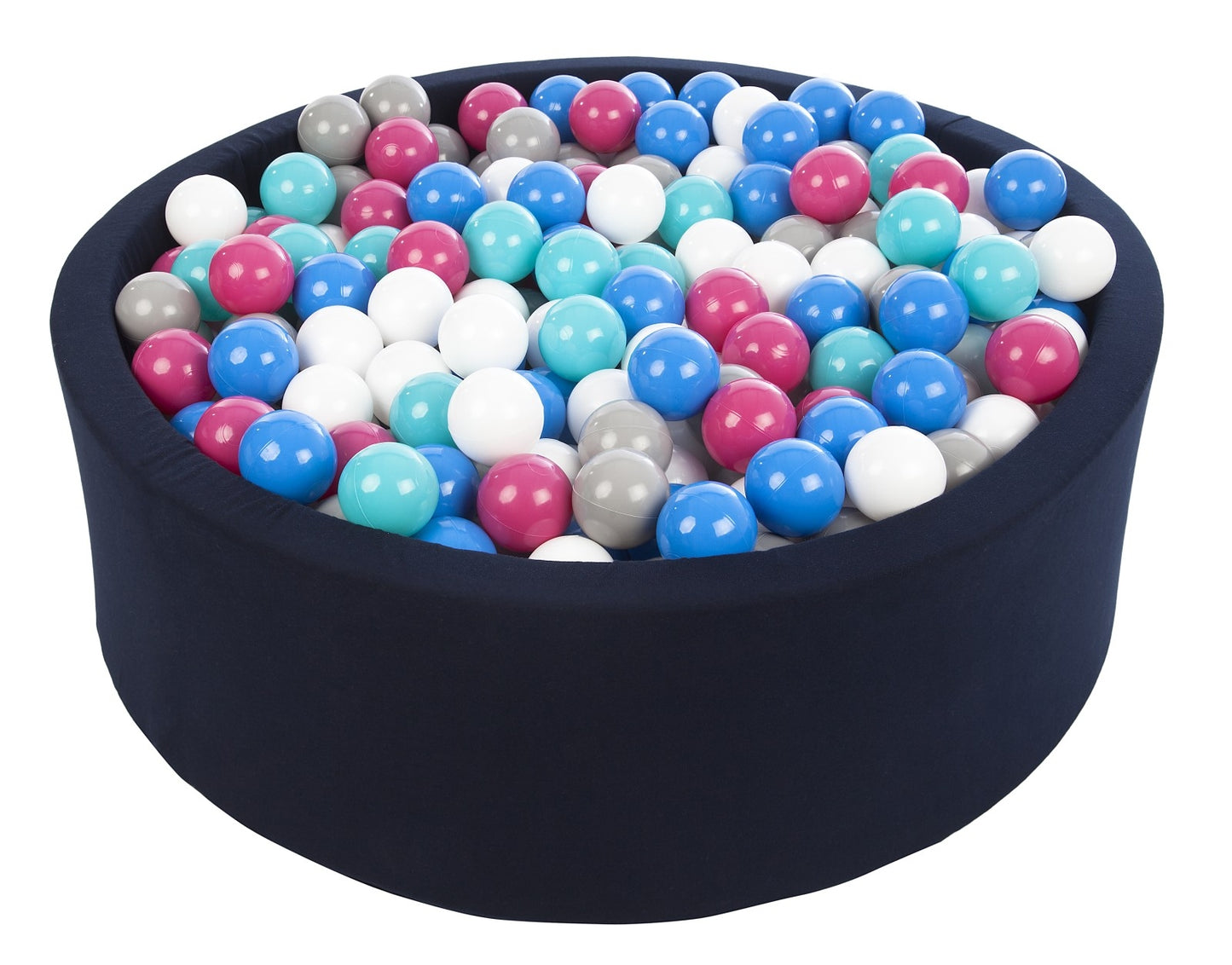 Velinda Soft Jersey Ball Pit with 450 Balls - Navy Blue, Baby & Kids Play Gift, 90cm