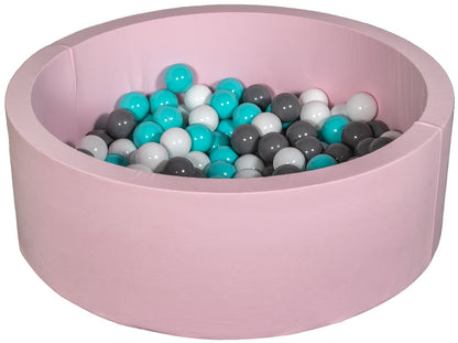 Velinda Soft Jersey Ball Pit with 150 Balls - Pink, Baby & Kids Play Gift, 90cm